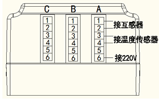 監測終端接線(xiàn)側視圖